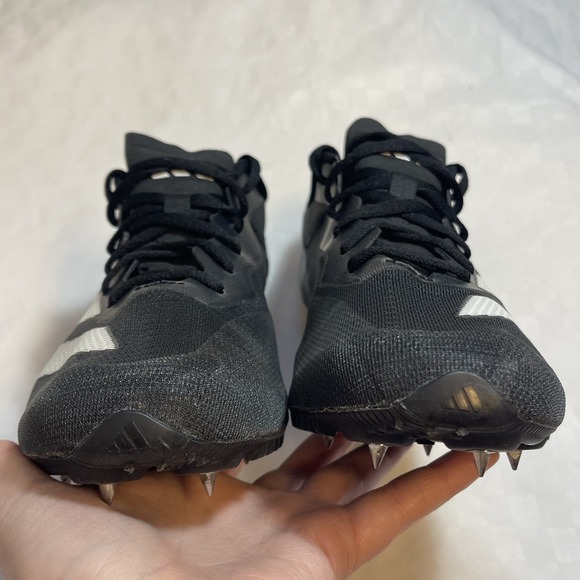Adidas Adizero Sprintstar Track Spikes Core Black White Mens 10 UK 9 EU 44 - Picture 6 of 11